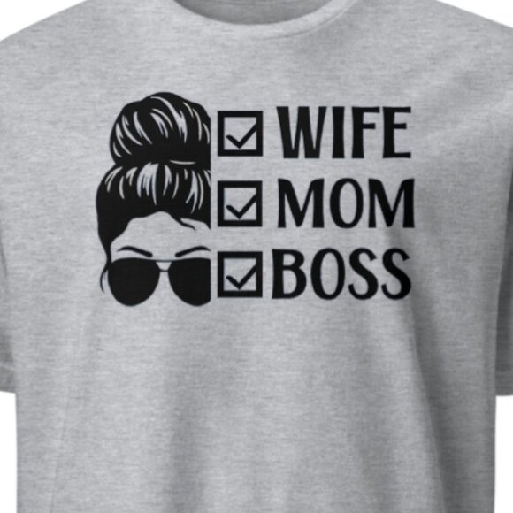 MOTHER WIFE UNISEX T-SHIRTS GILDEN 100% COTTON - Picture 6 of 6